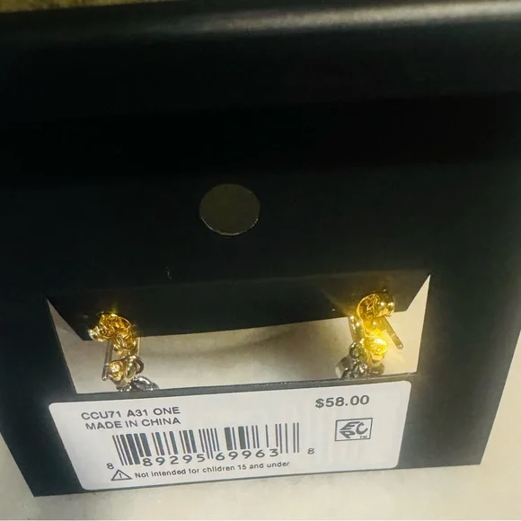 Coach Gold and Silver Earrings - Picture 5 of 6